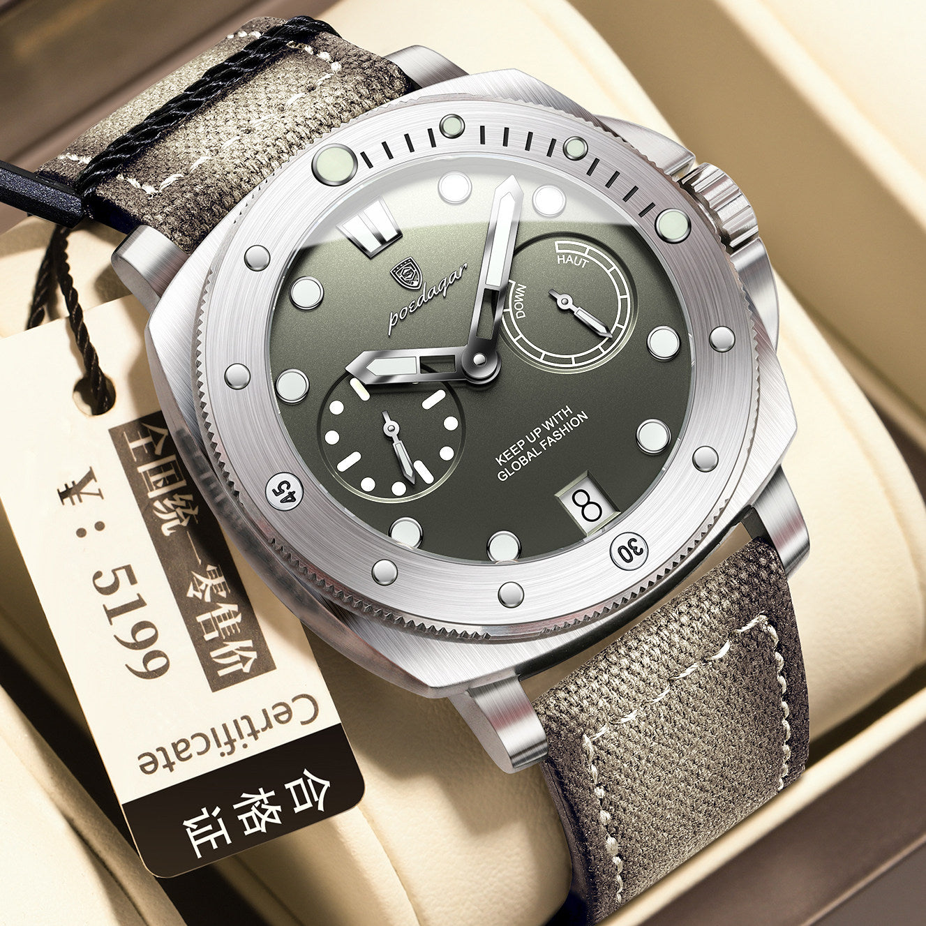 STYLIST FRANTZ™ Luxury Men’s Quartz Watch – Waterproof & Luminous