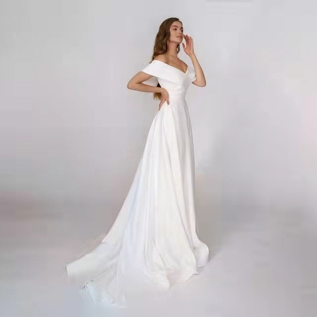 Stylist Frantz Ivory Grace One-Shoulder Satin Gown