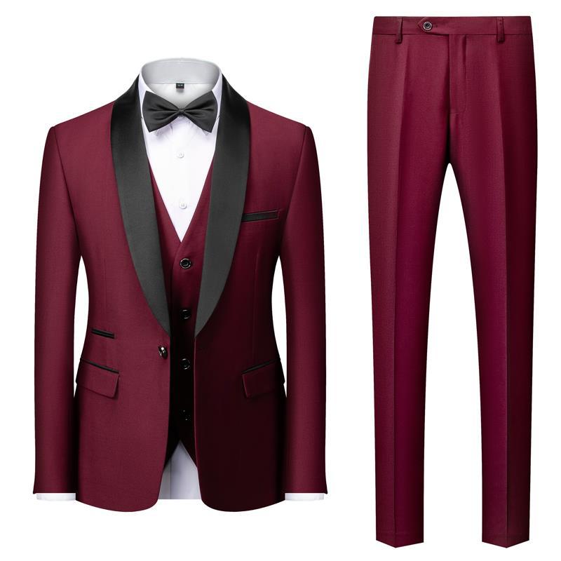 STYLIST FRANTZ™ Luxury Three-Piece Men’s Suit – Peak Lapel Formal Edition