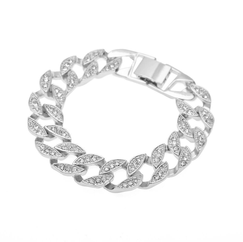 Luxury Cuban Chain Necklace – Diamond-Inspired Iced Design