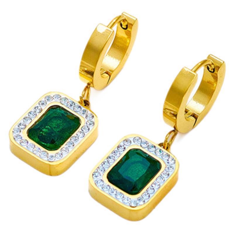 Stylist Frantz – Emerald Royal Glow Necklace & Earring Set (Luxury Zircon Collection)