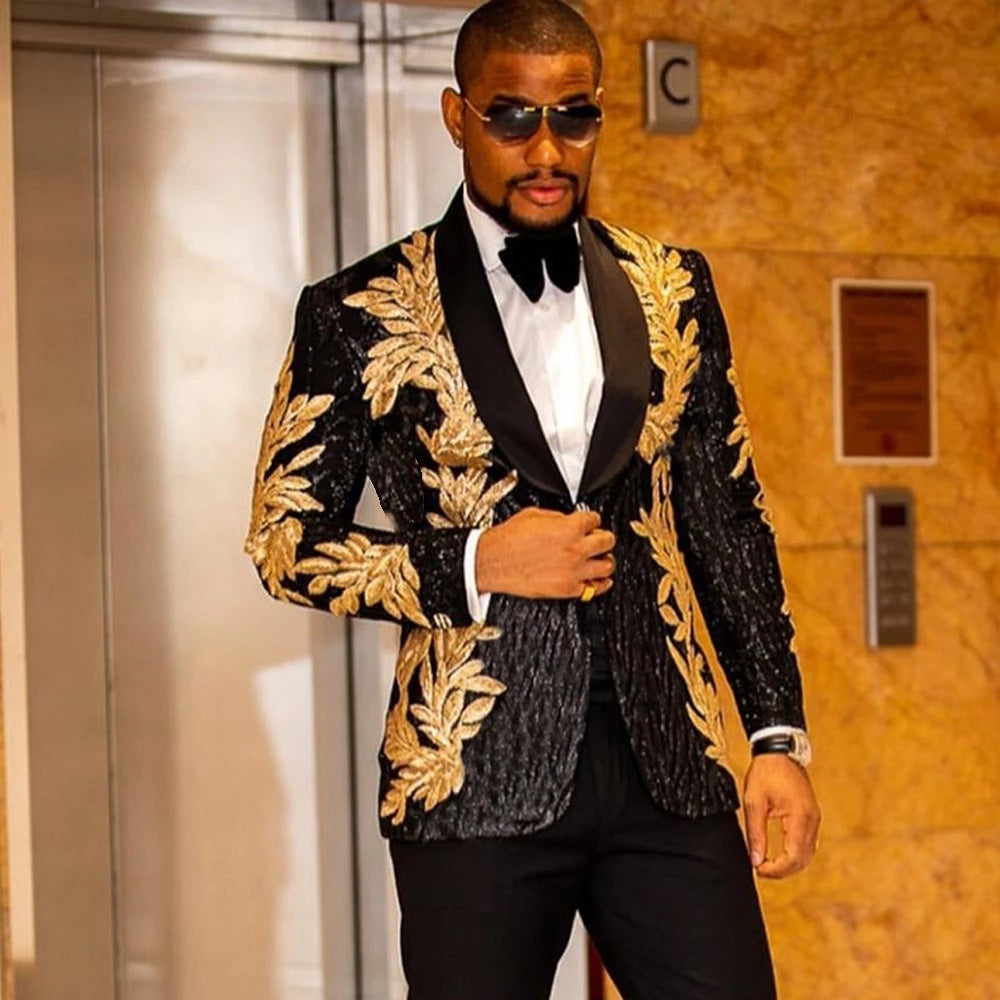 Stylist Frantz Golden Dynasty Full Suit – Couture Blazer + Custom Tailored Pants