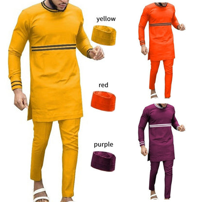 STYLIST FRANTZ™ African Traditional Men’s Suit – Premium Cultural Outfit
