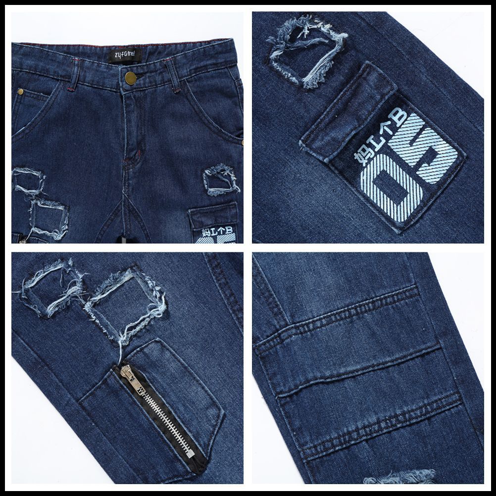 Men’s Slim-Fit Ripped Denim Jeans