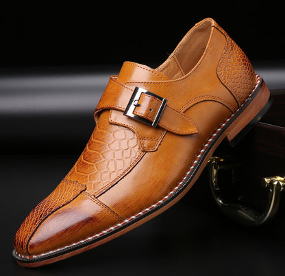 Men’s Luxury Buckle Leather Dress Shoes – Classic Business & Formal Style