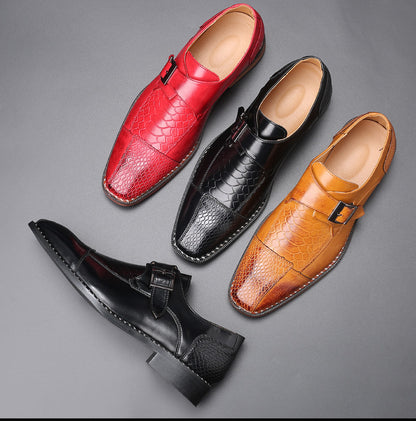 Men’s Luxury Buckle Leather Dress Shoes – Classic Business & Formal Style