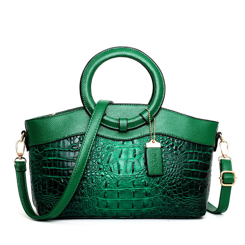 Women’s Luxury Structured Leather Handbag – Elegant Retro Design
