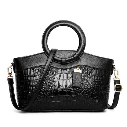 Women’s Luxury Structured Leather Handbag – Elegant Retro Design