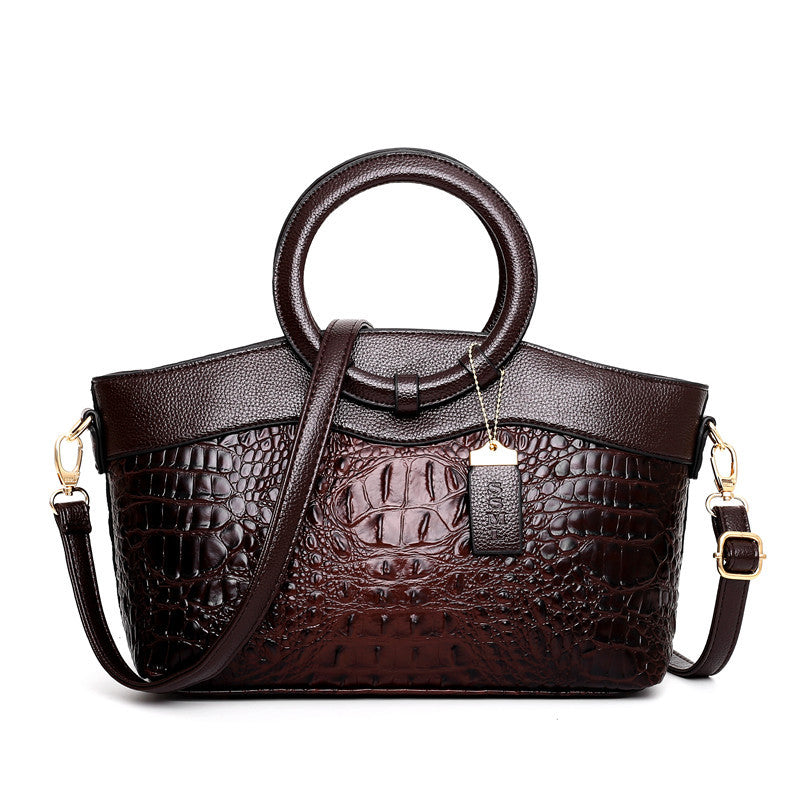 Women’s Luxury Structured Leather Handbag – Elegant Retro Design