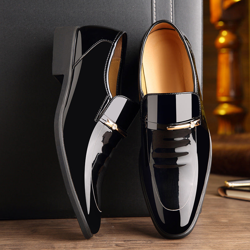 Men’s Luxury Patent Leather Dress Shoes – Pointed Toe Business & Wedding Shoes