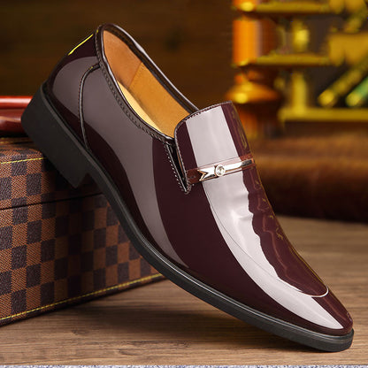 Men’s Luxury Patent Leather Dress Shoes – Pointed Toe Business & Wedding Shoes