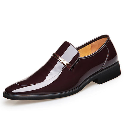 Men’s Luxury Patent Leather Dress Shoes – Pointed Toe Business & Wedding Shoes