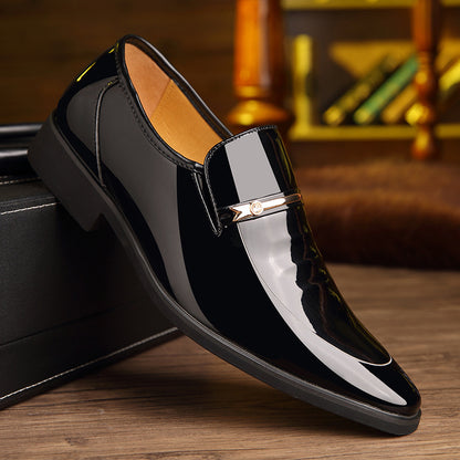 Men’s Luxury Patent Leather Dress Shoes – Pointed Toe Business & Wedding Shoes