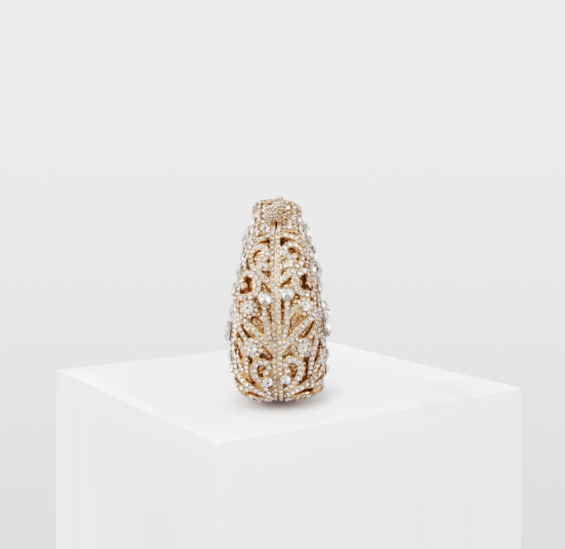 Luxury Crystal Beaded Evening Clutch Bag – Elegant Party & Wedding Purse