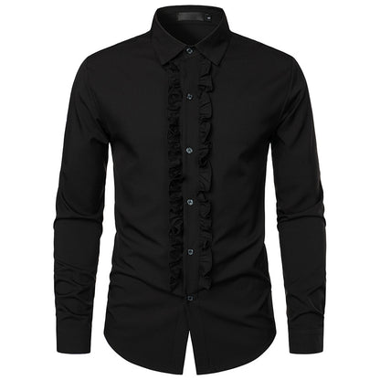 Men's Party Wedding Dress Long Sleeve Shirt