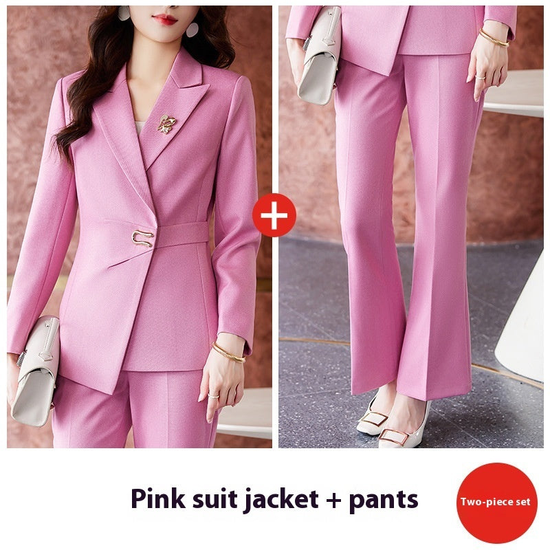 Double Breasted Slim Fit Women's Professional Custom Suit Trousers