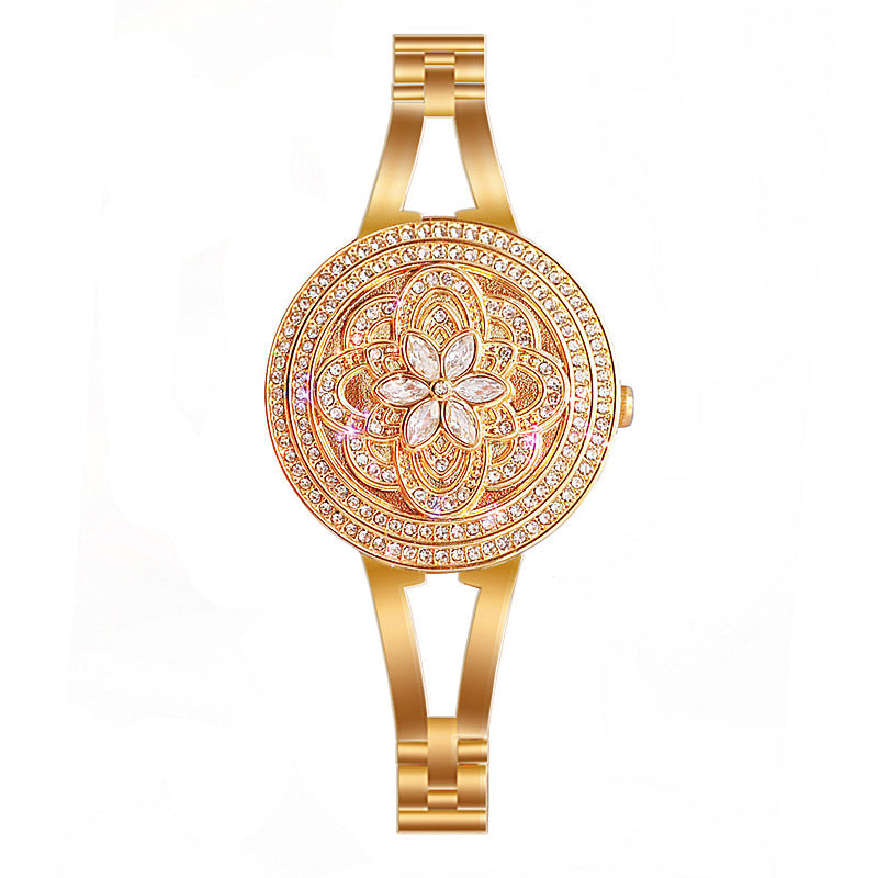 Women’s Full Diamond Bracelet Watch – Luxury Crystal Elegant Timepiece