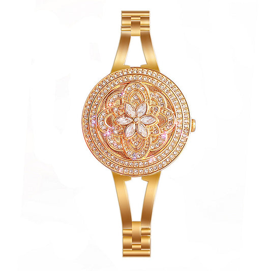 Women’s Full Diamond Bracelet Watch – Luxury Crystal Elegant Timepiece