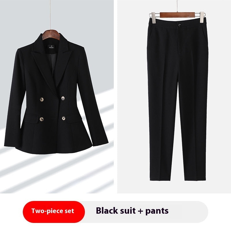 Double Breasted Slim Fit Women's Professional Custom Suit Trousers