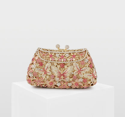 Luxury Crystal Beaded Evening Clutch Bag – Elegant Party & Wedding Purse