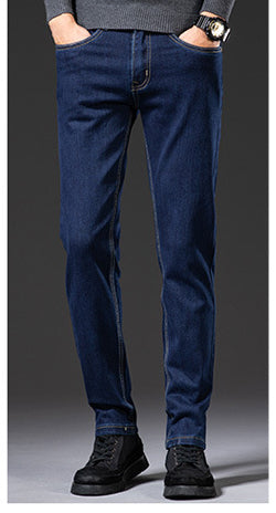 Men’s Slim Fit Elastic Straight Jeans – Comfortable Stretch Denim