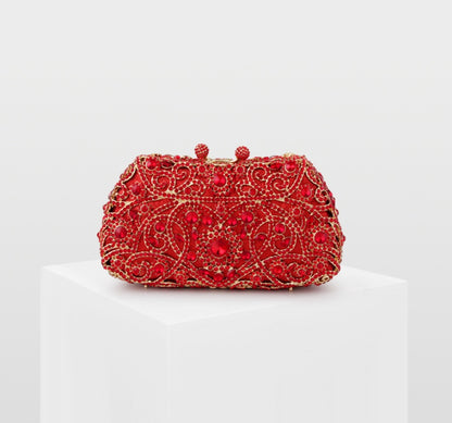 Luxury Crystal Beaded Evening Clutch Bag – Elegant Party & Wedding Purse