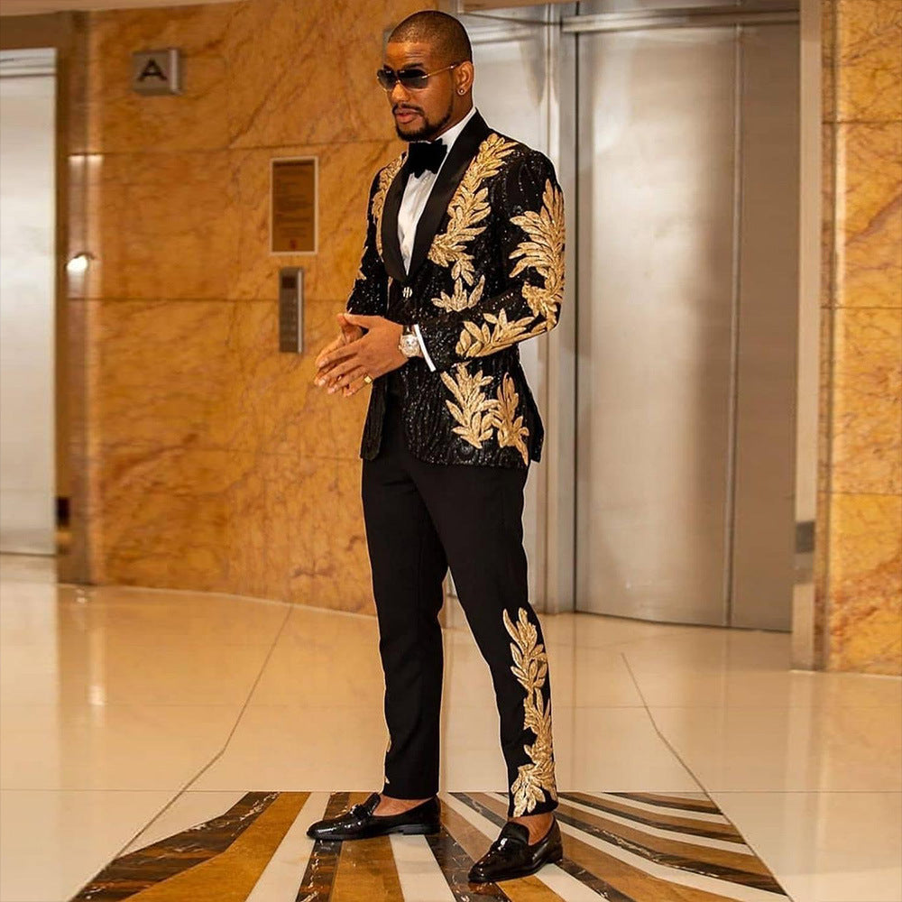 Stylist Frantz Golden Dynasty Full Suit – Couture Blazer + Custom Tailored Pants