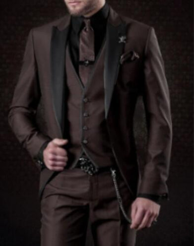 Men's Three-piece Suit Bridegroom Best Wedding Suit by Stylist Frantz