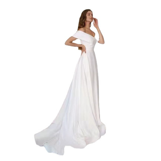 Stylist Frantz Ivory Grace One-Shoulder Satin Gown