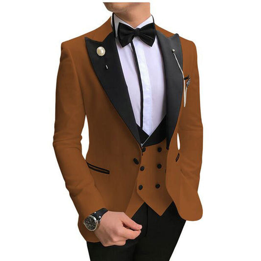 STYLIST FRANTZ™ Three-Piece Casual Luxury Suit – Groom & Groomsmen Wedding Edition