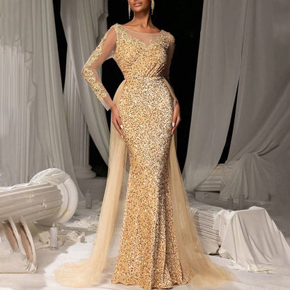 ✂️ Stylist Frantz Luxury Lace Evening Gown – Elegant Gala & Party Dress