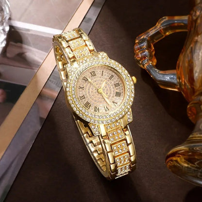 STYLIST FRANTZ™ Diamond Luxe Women’s Watch – Full Crystal Steel Bracelet