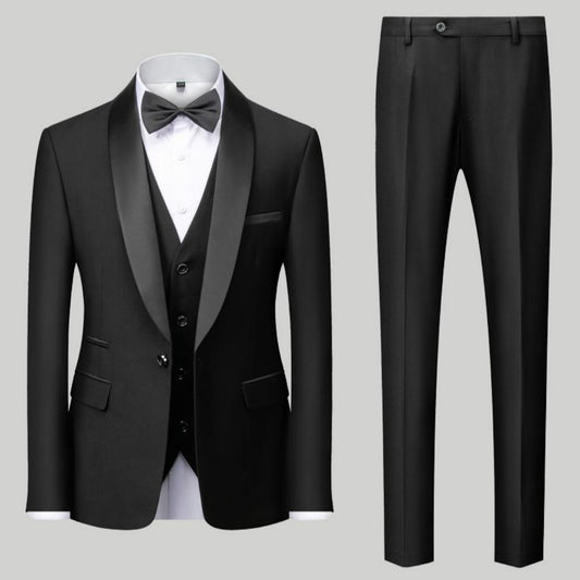 STYLIST FRANTZ™ Luxury Three-Piece Men’s Suit – Peak Lapel Formal Edition