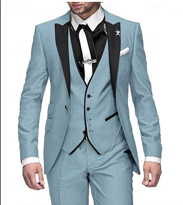 Men's Three-piece Suit Bridegroom Best Wedding Suit by Stylist Frantz