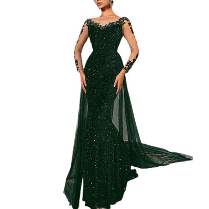 ✂️ Stylist Frantz Luxury Lace Evening Gown – Elegant Gala & Party Dress
