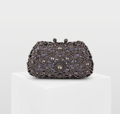 Luxury Crystal Beaded Evening Clutch Bag – Elegant Party & Wedding Purse