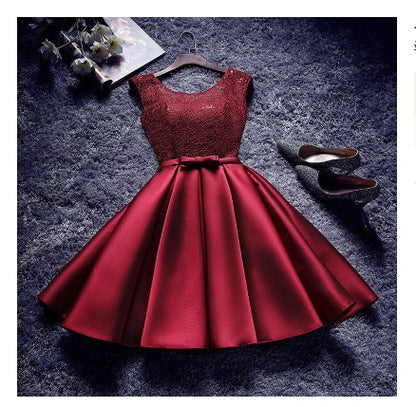 Bridesmaid Dress New Korean Version Of Girlfriends Dress Sister Group Party Dress Dress Slim Dress Red Toast Clothing