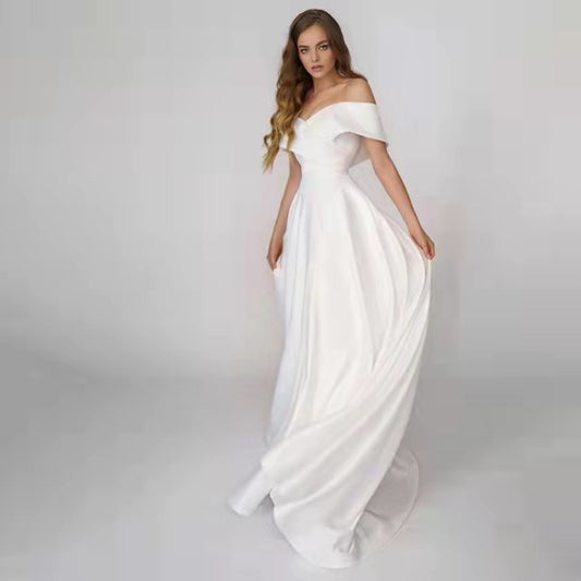 Stylist Frantz Ivory Grace One-Shoulder Satin Gown