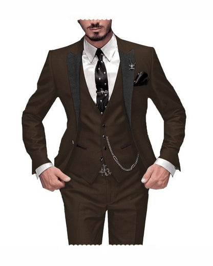 Men's Three-piece Suit Bridegroom Best Wedding Suit by Stylist Frantz