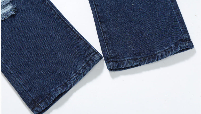 Men’s Slim-Fit Ripped Denim Jeans