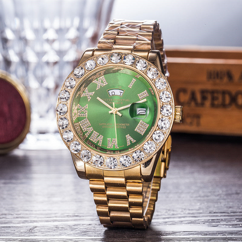 Gypsophila Diamond Steel Belt Watch – Waterproof Luxury Crystal Bracelet Timepiece