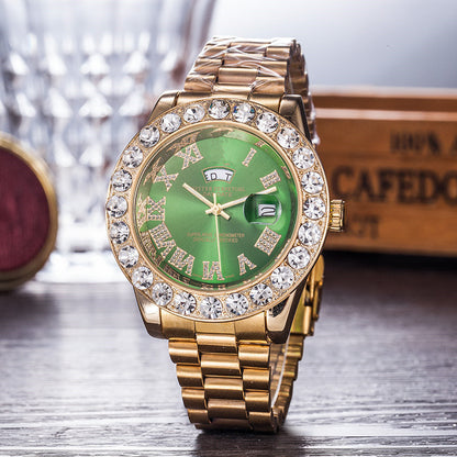 Gypsophila Diamond Steel Belt Watch – Waterproof Luxury Crystal Bracelet Timepiece