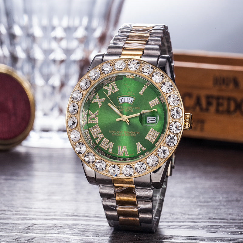 Gypsophila Diamond Steel Belt Watch – Waterproof Luxury Crystal Bracelet Timepiece