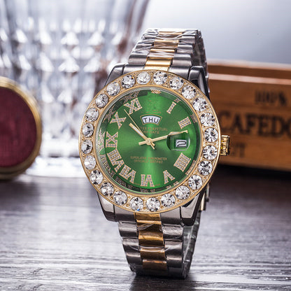Gypsophila Diamond Steel Belt Watch – Waterproof Luxury Crystal Bracelet Timepiece