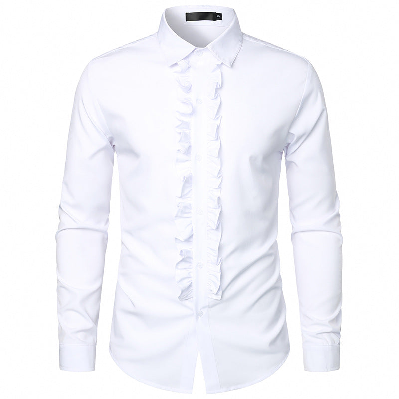Men's Party Wedding Dress Long Sleeve Shirt