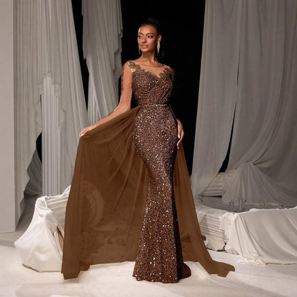 ✂️ Stylist Frantz Luxury Lace Evening Gown – Elegant Gala & Party Dress