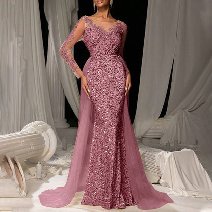 ✂️ Stylist Frantz Luxury Lace Evening Gown – Elegant Gala & Party Dress