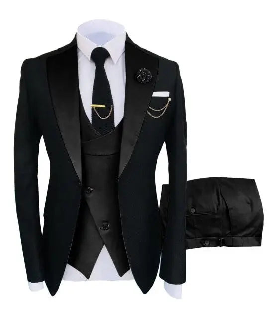 Signature Groom – 3-Piece Peaked Lapel Men’s Suit
Wedding & Formal Collection | Stylist Frantz