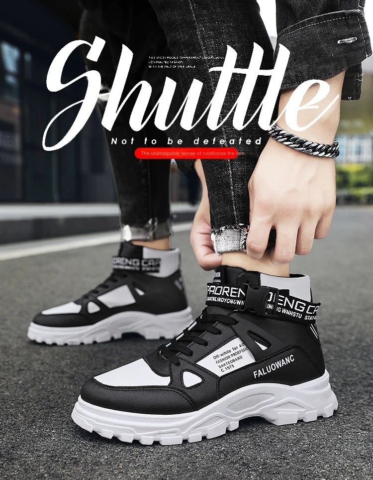 Versatile High-Top Chunky Boots for Men | Street & Casual Wear