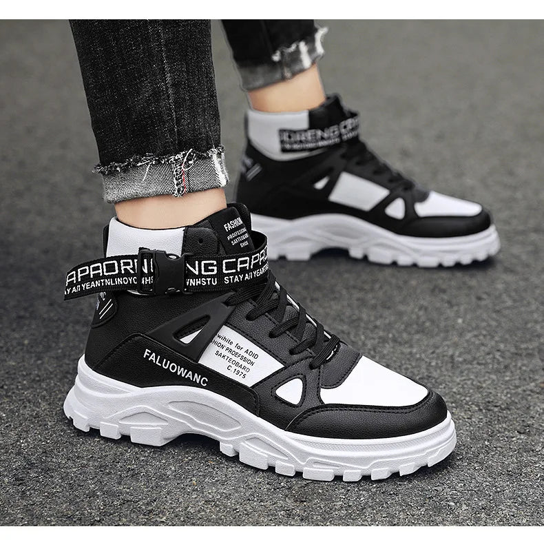 Versatile High-Top Chunky Boots for Men | Street & Casual Wear